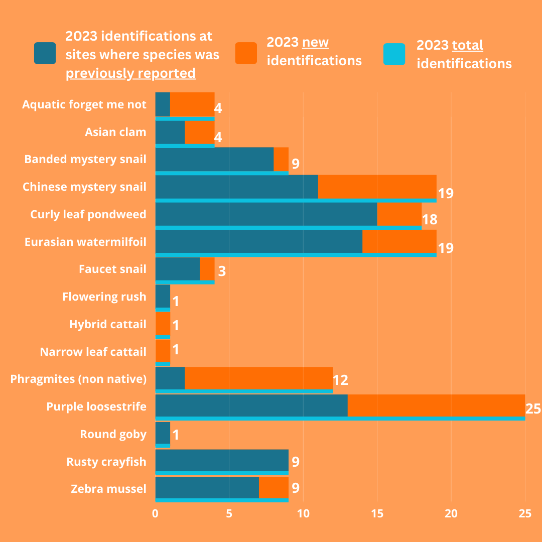 an in depth graph showing previous, new and total species identified